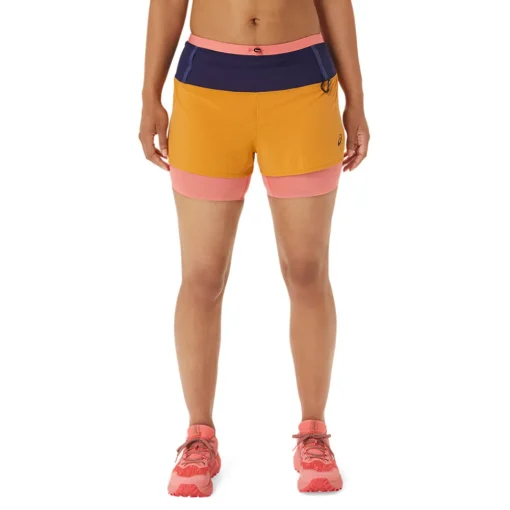 Mujer Asics Fujitrail 2 en 1 mujer pantalones cortos running