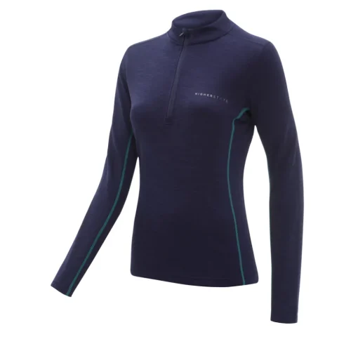 Mujer Higher State Camiseta de mujer L/S con cremallera 1/4
