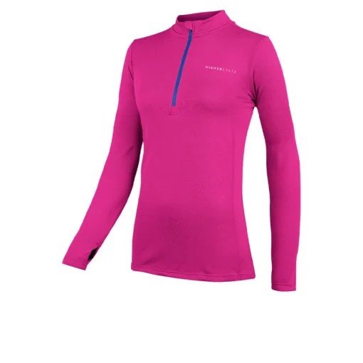 Mujer Higher State L/S 1/4 Zip Thermal Grid Top para Mujer