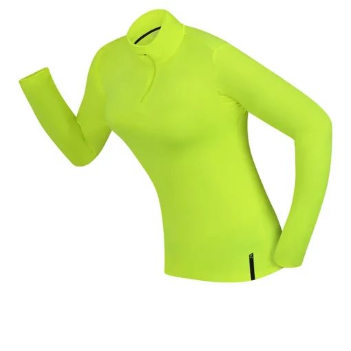 Mujer Higher State mujer manga larga cremallera Top - SS25