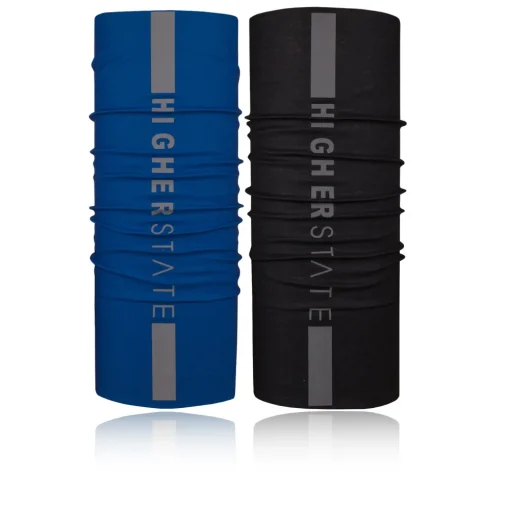 Hombre Higher State Reflective Tubular de cuello (Pack 2)