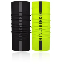 Hombre Higher State Reflective Tubular de cuello (Pack 2)