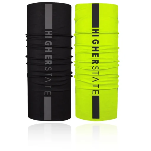 Hombre Higher State Reflective Tubular de cuello (Pack 2)