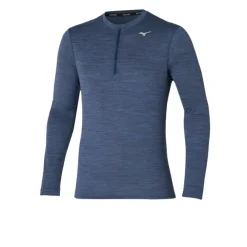 Hombre Mizuno Impulse Core camiseta con media cremallera