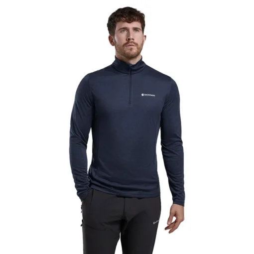 Hombre Montane Dart cremallera Neck Top - SS25