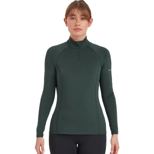 Mujer Montane Dart XT camiseta con cuello de cremallera para mujer - AW23