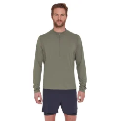 Hombre Rab Sonic Ultra cremallera Neck Top