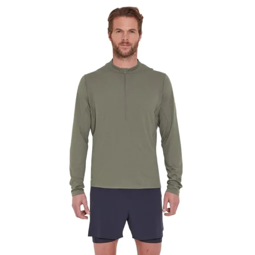 Hombre Rab Sonic Ultra cremallera Neck Top