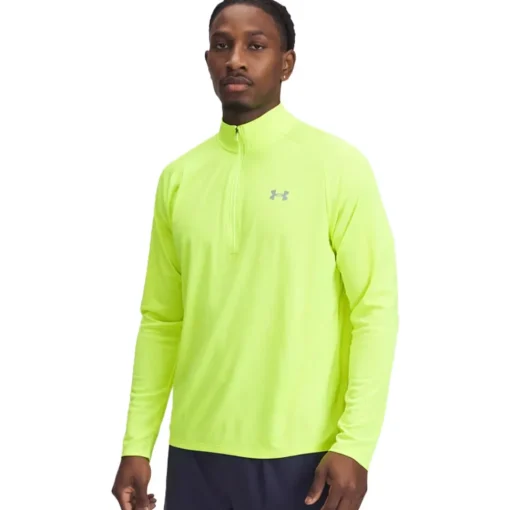 Hombre Under Armour Tech Textured camiseta manga larga media cremallera - SS25